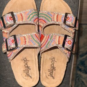 Jellypop Women's Multicolor Beaded Sandals